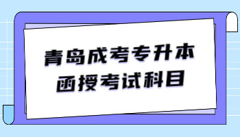 青島成考專升本函授考試科目