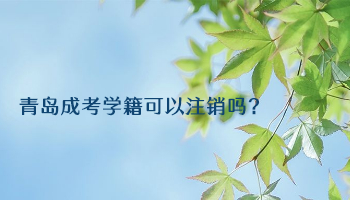 青島成考學籍可以注銷嗎